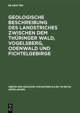 Schuster |  Geologische Beschreibung des Landstriches zwischen dem Thüringer Wald, Vogelsberg, Odenwald und Fichtelgebirge | Buch |  Sack Fachmedien