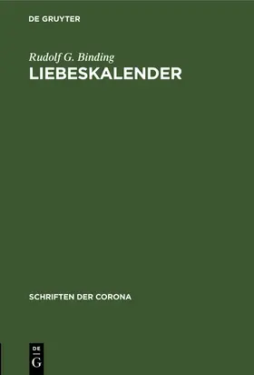 Binding | Liebeskalender | Buch | 978-3-486-77072-8 | sack.de