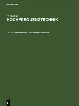 Meinke | Antennen und Wellenausbreitung | Buch | 978-3-486-77686-7 | sack.de