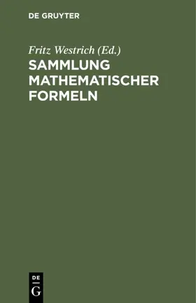 Westrich |  Sammlung mathematischer Formeln | eBook | Sack Fachmedien