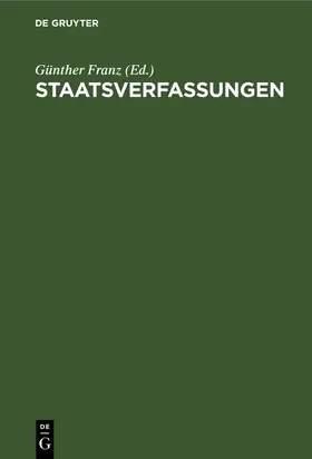 Franz |  Staatsverfassungen | Buch |  Sack Fachmedien