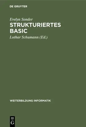 Sonder / Schumann | Strukturiertes BASIC | E-Book | www2.sack.de