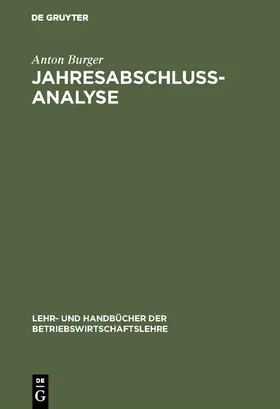 Burger |  Jahresabschlussanalyse | eBook | Sack Fachmedien