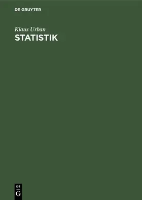 Urban |  Statistik | eBook | Sack Fachmedien