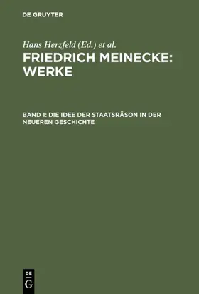 Herzfeld / Meinecke / Hofer |  Die Idee der Staatsräson in der neueren Geschichte | eBook | Sack Fachmedien