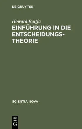 Raiffa |  Einführung in die Entscheidungstheorie | eBook | Sack Fachmedien