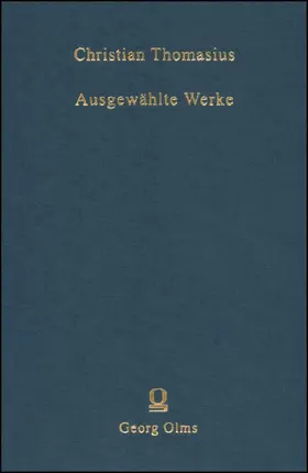 Schneiders |  Christian Thomasius: Ausgewählte Werke | Buch |  Sack Fachmedien