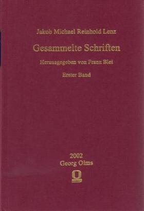 Lenz |  Gesammelte Schriften | Buch |  Sack Fachmedien