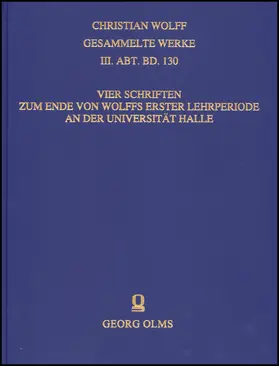 Borchers |  Vier Schriften zum Ende von Wolffs erster Lehrperiode an der Universität Halle | Buch |  Sack Fachmedien