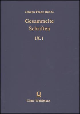 Budde / Sparn |  Budde, Johann Franz: Gesammelte Schriften | Buch |  Sack Fachmedien