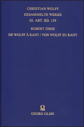 Theis |  De Wolff à Kant / Von Wolff zu Kant | Buch |  Sack Fachmedien