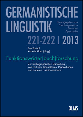 Breindl / Klosa |  Funktionswörter¦buch¦forschung | Buch |  Sack Fachmedien