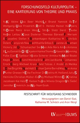Gad / Schröck / Weigl |  Forschungsfeld Kulturpolitik - eine Kartierung von Theorie und Praxis | Buch |  Sack Fachmedien