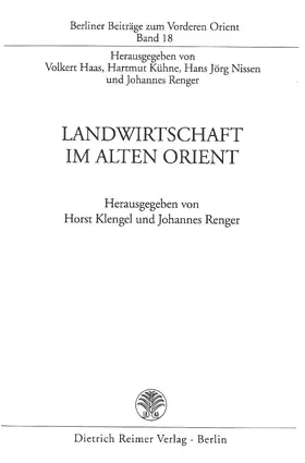 Klengel / Renger |  Landwirtschaft im Alten Orient | Buch |  Sack Fachmedien