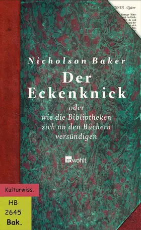 Baker |  Der Eckenknick | Buch |  Sack Fachmedien