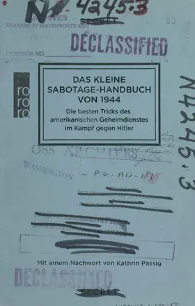 Passig |  Das kleine Sabotage-Handbuch von 1944 | Buch |  Sack Fachmedien
