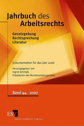 Schmidt | Jahrbuch des Arbeitsrechts | Buch | 978-3-503-10326-3 | www2.sack.de