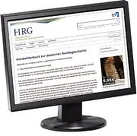 Handwörterbuch zur deutschen Rechtsgeschichte (HRG) | Erich Schmidt Verlag | Datenbank | sack.de