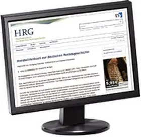 Handwörterbuch zur deutschen Rechtsgeschichte (HRG) - Jahresabonnement bei Doppelbezug Print/Datenbank | Erich Schmidt Verlag | Datenbank | sack.de