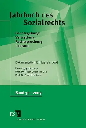 Udsching / Rolfs |  Jahrbuch des Sozialrechts -  - Dokumentation für das Jahr 2008 | Buch |  Sack Fachmedien