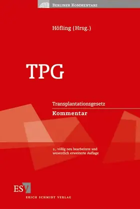 Höfling / Augsberg / Bernsmann |  TPG Transplantationsgesetz | Buch |  Sack Fachmedien