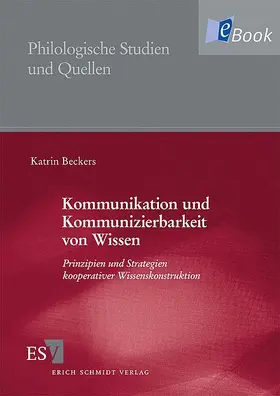 Beckers |  Kommunikation und Kommunizierbarkeit von Wissen | eBook | Sack Fachmedien