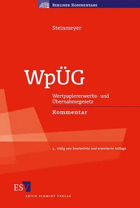 Steinmeyer | WpÜG | Buch | 978-3-503-14191-3 | sack.de