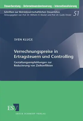 Kluge |  Verrechnungspreise in Ertragsteuern und Controlling | Buch |  Sack Fachmedien