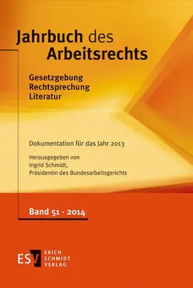 Schmidt |  Jahrbuch des Arbeitsrechts | Buch |  Sack Fachmedien