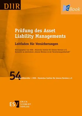 Herausgegeben vom DIIR – Deutsches Institut für Interne Revision e. V.
Erarbeitet im Arbeitskreis „Interne Revision in der Versicherungswirtschaft“ | Prüfung des Asset Liability Managements | E-Book | www2.sack.de