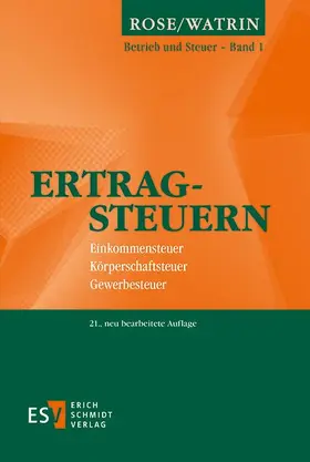 Watrin / Rose |  Ertragsteuern | Buch |  Sack Fachmedien