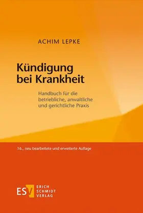Lepke | Kündigung bei Krankheit | E-Book | sack.de