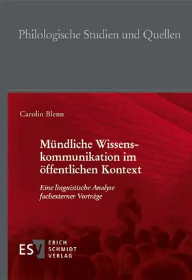 Blenn |  Mündliche Wissenskommunikation im öffentlichen Kontext | eBook | Sack Fachmedien