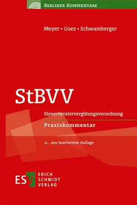 Goez / Schwamberger / Meyer | StBVV | E-Book | sack.de