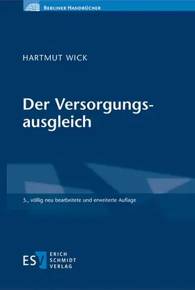 Wick |  Der Versorgungsausgleich | Buch |  Sack Fachmedien