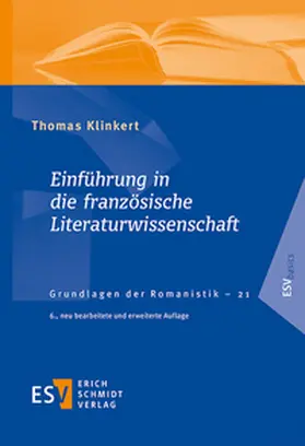 Klinkert |  Einführung in die französische Literaturwissenschaft | Buch |  Sack Fachmedien