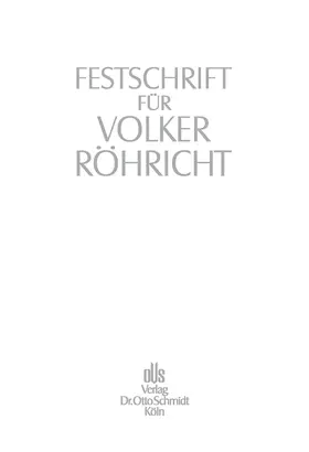 Crezelius / Hirte / Vieweg |  Festschrift für Volker Röhricht | eBook | Sack Fachmedien