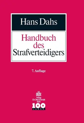 Dahs |  Handbuch des Strafverteidigers | eBook | Sack Fachmedien