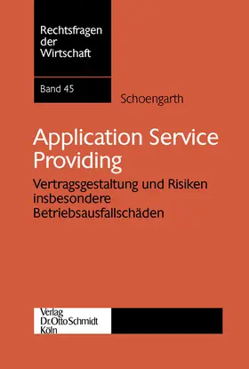 Schoengarth |  Application Service Providing | eBook | Sack Fachmedien