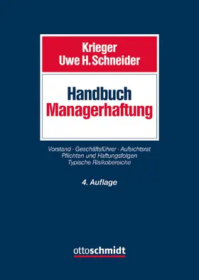 Krieger / Schneider |  Handbuch Managerhaftung | Buch |  Sack Fachmedien