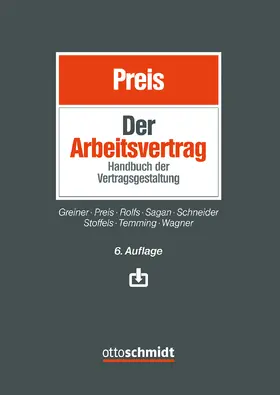 Preis |  Der Arbeitsvertrag | Buch |  Sack Fachmedien