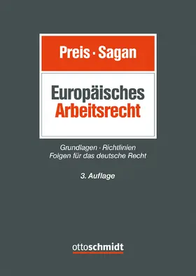 Preis / Sagan |  Europäisches Arbeitsrecht | Buch |  Sack Fachmedien