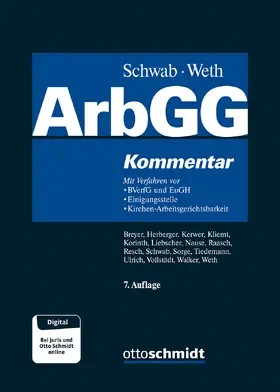 Breyer / Schwab / Weth |  ArbGG Kommentar | Buch |  Sack Fachmedien