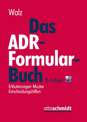Walz |  Das ADR-Formularbuch | Buch |  Sack Fachmedien