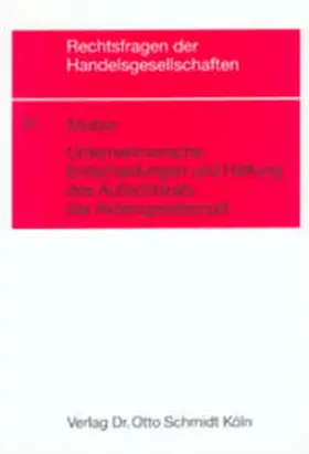 Mutter |  Unternehmerische Entscheidungen und Haftung des Aufsichtsrats der Aktiengesellschaft | Buch |  Sack Fachmedien