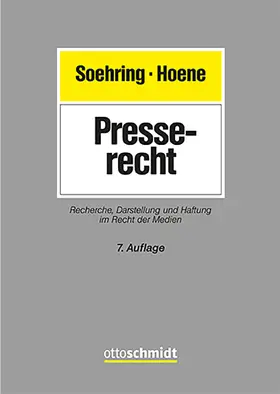 Soehring / Hoene |  Presserecht | Buch |  Sack Fachmedien