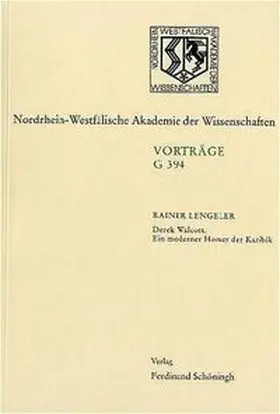 Lengeler |  Derek Walcott: Ein moderner Homer der Karibik | Buch |  Sack Fachmedien