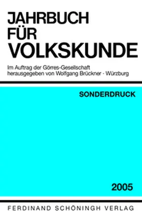 Brückner |  Jahrbuch für Europäische Ethnologie (vormals Jahrbuch der Volkskunde) Im Auftrag der Görres-Gesellschaft | Buch |  Sack Fachmedien