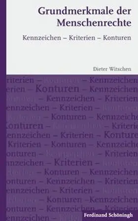 Witschen |  Grundmerkmale der Menschenrechte | Buch |  Sack Fachmedien