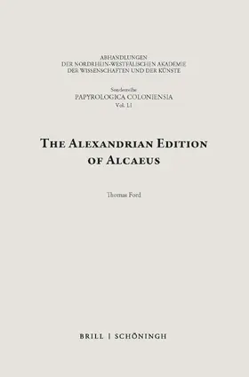 Ford |  The Alexandrian Edition of Alcaeus | Buch |  Sack Fachmedien